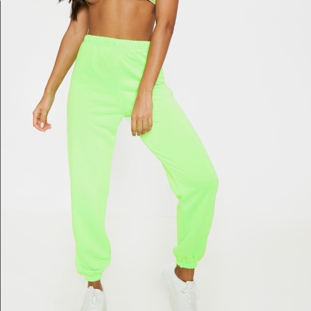 Pretty Little Thing Neon Lime Basic Jogger